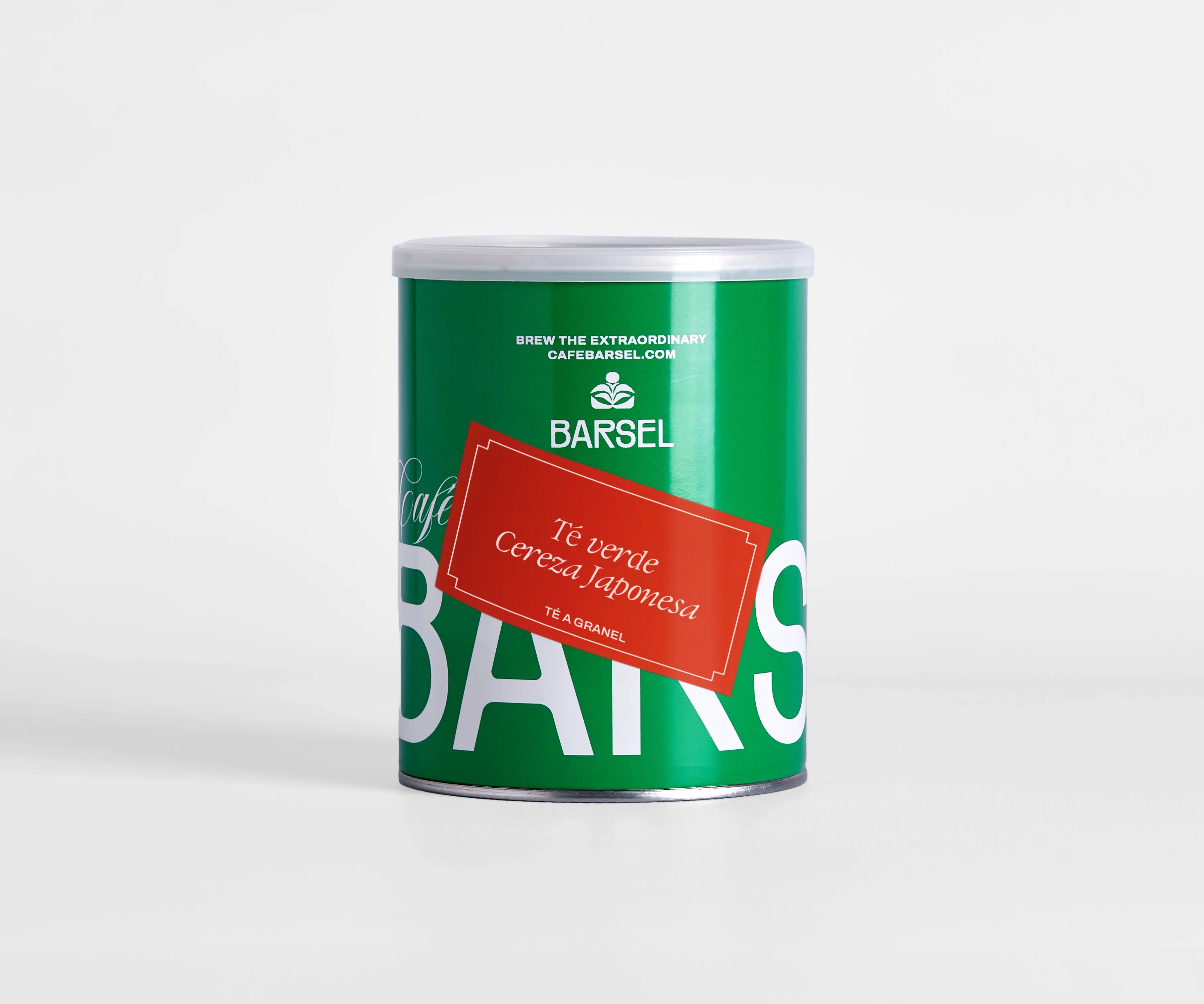 Té verde cereza japonesa en bote